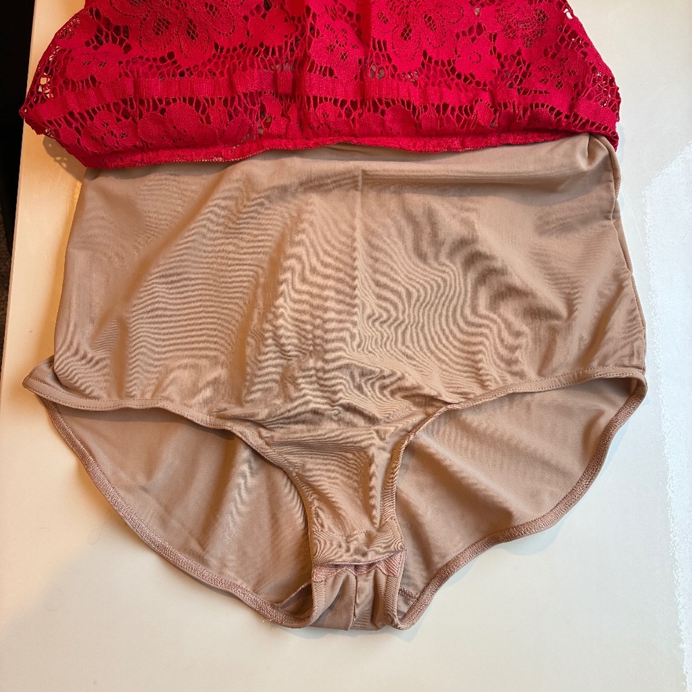 For Love and Lemons | Gianna Lace Dress Red Sz S - Picture 9 of 12